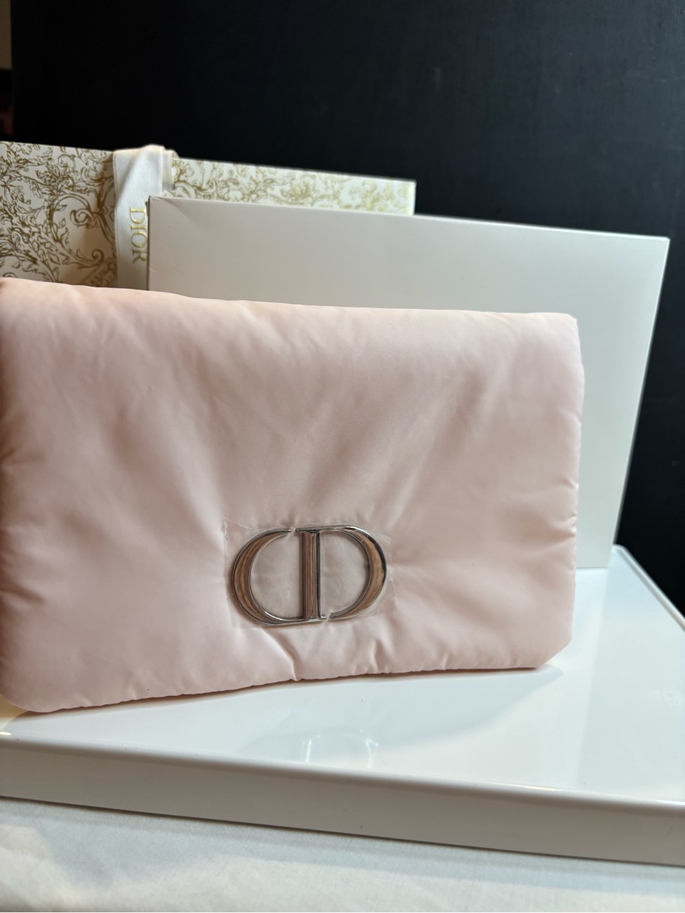 Dior Light Pink CD Logo Clutch